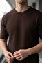 Men's Crew Neck Patterned Knitwear T-Shirt