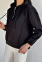 Half-Zip Three-Thread Ribbed Women's Sweatshirt - 3