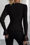 Sleeve Guipure Detailed V-Neck Knitwear Blouse - 5