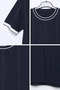 Men's Crew Neck Patterned Knitwear T-Shirt - 3