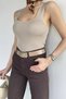 Square Collar Strappy Lycra Women's Knitwear Blouse (Available in S, M, L)