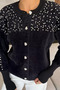 Shoulder Stone Embellished Knitwear Jacket (S, M, L, XL Compatible) - 3