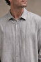 Men's Washed Patterned Long Sleeve Shirt - 5