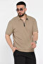 Men's Polo Collar Half Zipper T-Shirt - 2
