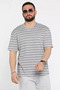 Crew Neck Striped Patterned Men's T-Shirt - 2