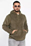 Men's Fleece Sweatshirt with Hood and Kangaroo Pocket - 2