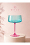 R'Eyla Lol Bohemia Crystal 220 Cc Oven Painted Cup Goblet Blue Fuchsia – Set of 2 - 4