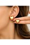 Flower and Heart Patterned Triple Earring Set - 3
