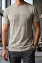 Men's Front Embossed Printed T-Shirt