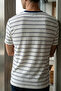 Crew Neck Striped Patterned Men's T-Shirt - 4