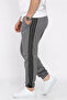 Men's Sweatpants with Elastic Waist and Cuffs and Side Stripe Detail - 2