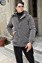 Lined Hooded Men's Coat - 3