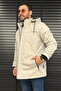 Men's Hooded Plush Zippered Coat