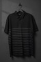 Men's Polo Collar Half Buttoned Striped Patterned T-Shirt - 2