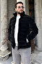 Lined Zippered Men's Coat