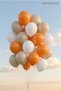 Set of 20 Orange Sea Sand Beige White Balloons Birthday Party Decoration Stylish Natural Decoration Balloon - 2