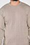 Men's Crew Neck Patterned Knitwear Sweater - 4