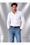Comfortable Slim Fit Cut Four Seasons White Men's Shirt - 6