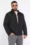 Men's Stand Collar Plush Zippered Seasonal Coat