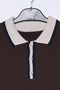 Men's Polo Collar Half Buttoned Color-Blocked Knit Sweater - 4