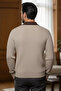 Men's Polo Neck Self-Patterned Knit Sweater - 2