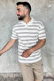 Polo Neck Striped Men's T-Shirt - 2