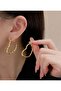 Curved Heart and Hoop Earrings