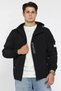 Hooded Lined Men's Seasonal Coat with Sleeve Pocket Detail