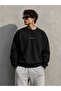 Unisex 3 Thread Threaded 100% Cotton Oversize Hoodless Basic Sweatshirt - 3