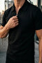 Men's Polo Collar Half Zipper T-Shirt