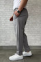 Men's Double-Legged Fabric Trousers with Waist Tie - 2