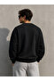 Unisex 3 Thread Threaded 100% Cotton Oversize Hoodless Basic Sweatshirt - 4
