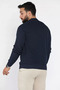 Crew Neck Patterned Men's Knitwear Sweater - 3