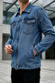 Men's Front Zipper Jean Denim Jacket - 2