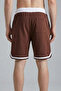 Men's Shorts with Elastic Waist and Stripe Detail - 2