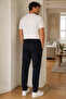 Men's Jogger Pants with Elastic Waist and Ties - 3