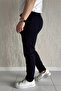 Men's Jogger Pants with Waist Tie and Zipper - 2