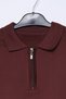 Polo Neck Half Zip Men's Knitwear Sweater - 4