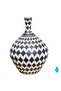 30 cm Handcrafted Decorative Vase with Geometric Pattern