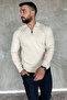 Men's Polo Neck Half Zip Knit Sweater - 2