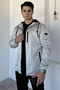 Men's Inner Lined Hooded Seasonal Coat with Emblem Detail - 2