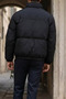 Men's Coat with Inner Lining and Zipper and Elastic Waist - 3