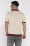 Men's Polo Neck Self-Line Patterned Color-Embellished Knitwear T-Shirt - 3