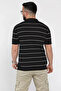 Men's Polo Collar Half Zipper Striped Patterned Knitwear T-Shirt - 2