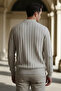 Polo Neck Patterned Men's Knitwear Sweater - 2