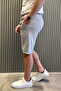 Men's Waist-Tie Self-Patterned Pocketed Shorts - 2