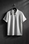Polo Collar Zippered Slim Fit Men's T-Shirt - 5