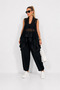 Women's Mesh Detailed Two-Piece Set Black Atlas Pants Mesh Vest Blouse Loose Comfortable Cut - 6