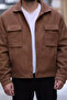 Men's Cashmere Coat with Front Snap Buttons - 4