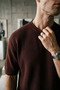 Men's Crew Neck Ribbed T-Shirt
